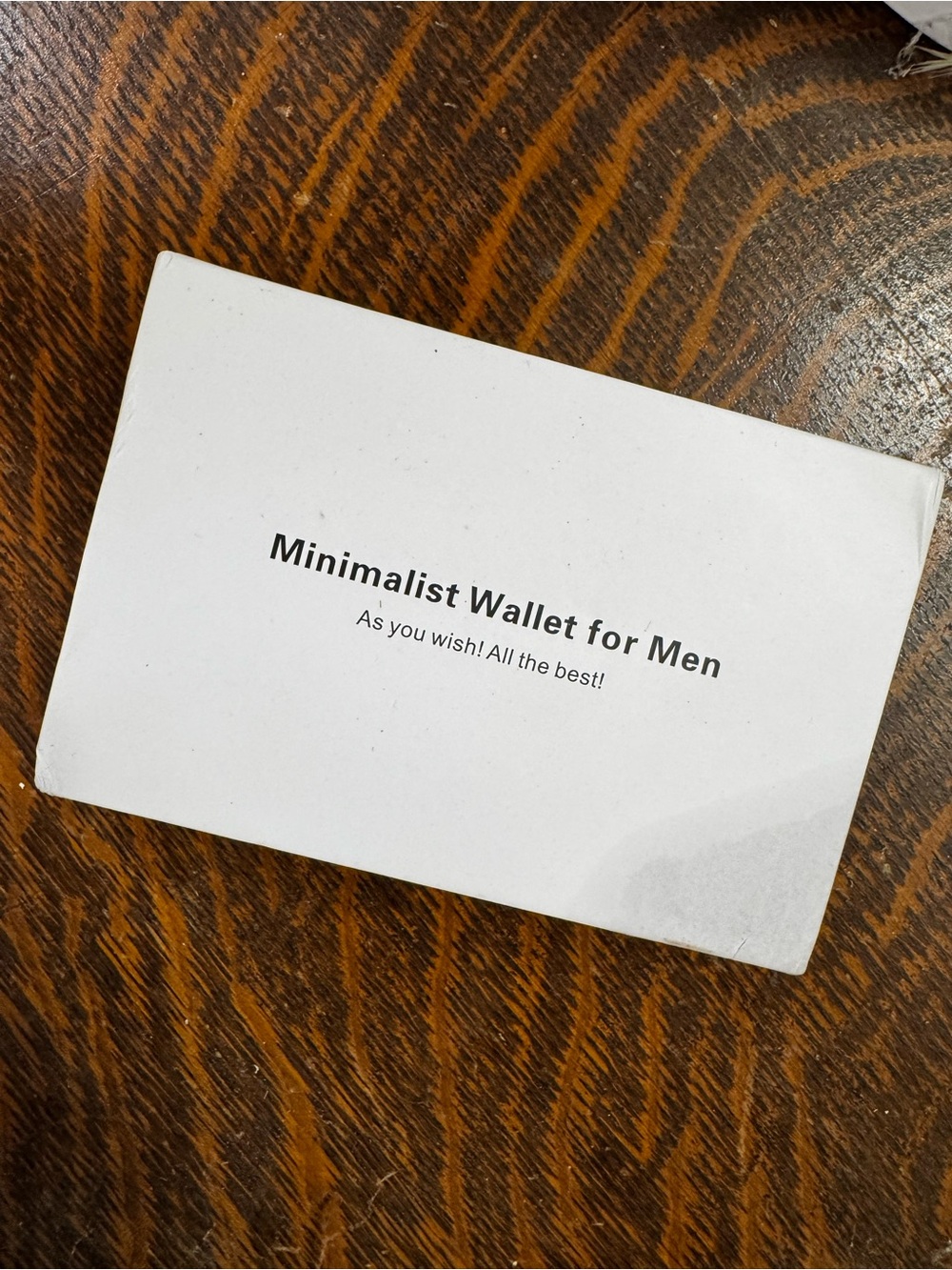 Minimalist Wallet for Men - White Packaging - Umoven Brand